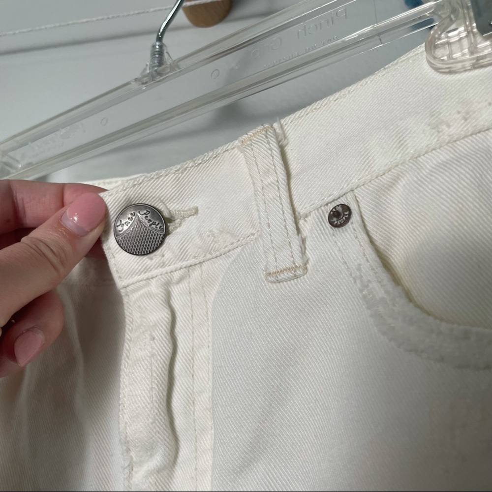 Free People Tulum Ivory Denim Shorts - Picture 4 of 8